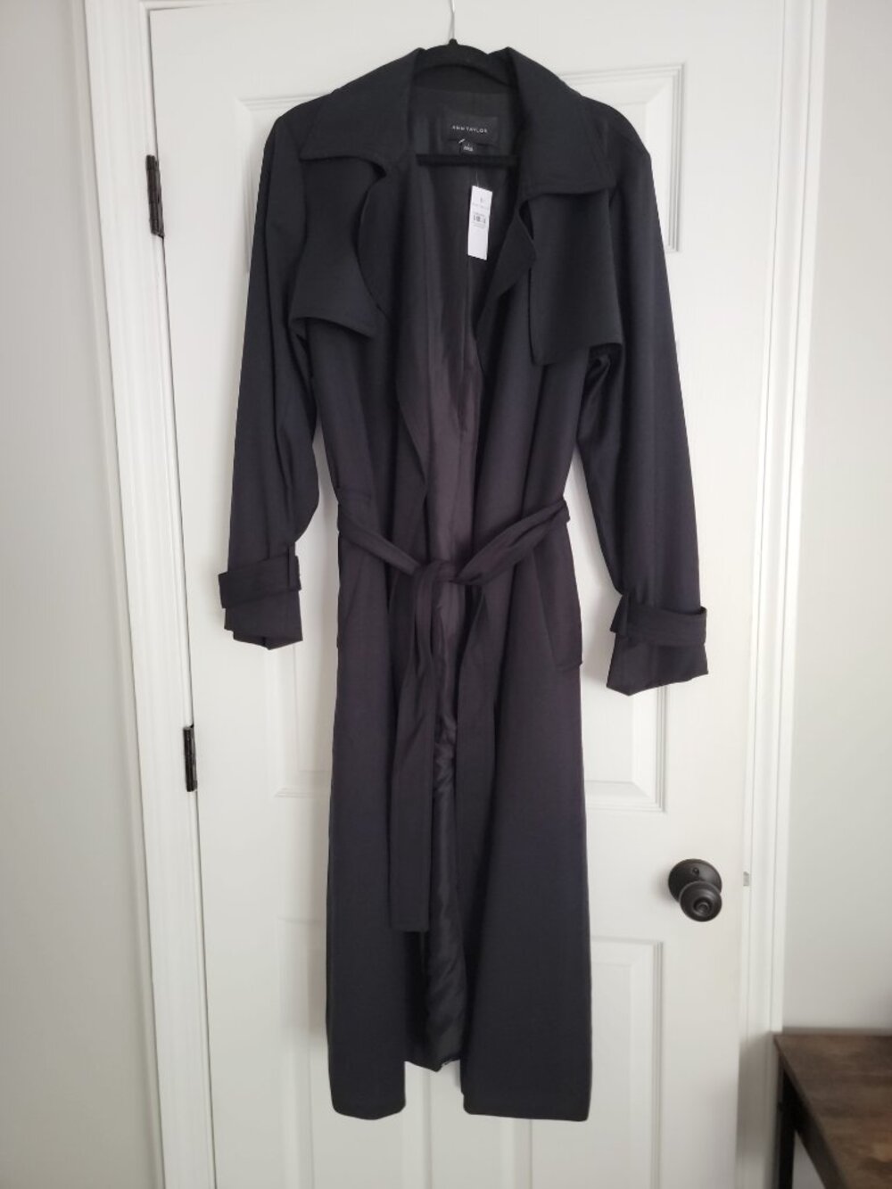  Ann Taylor Modern Wrap Trench Coat L